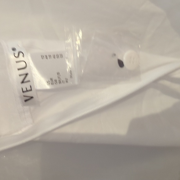 Women’s Venus White Seamless Flannel shirt Sheer long sleeve Strass bustier - Picture 5 of 5